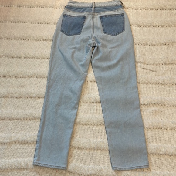 PacSun Eco hopper patchwork mom jeans high rise raw cut hem denim Womens size 24 - Picture 11 of 16